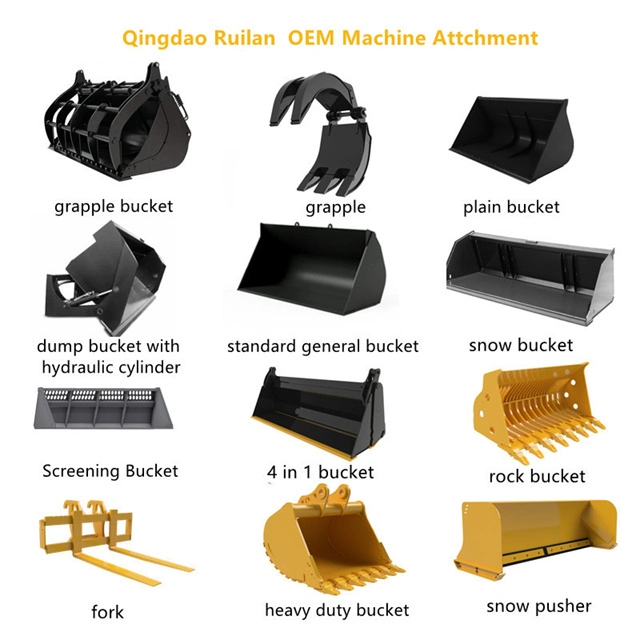 Qingdao Ruilan Customize Rake Bucket and Root Rake for Excavator