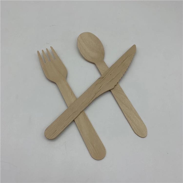 140mm Wooden Fork for Kids with Logo Printed