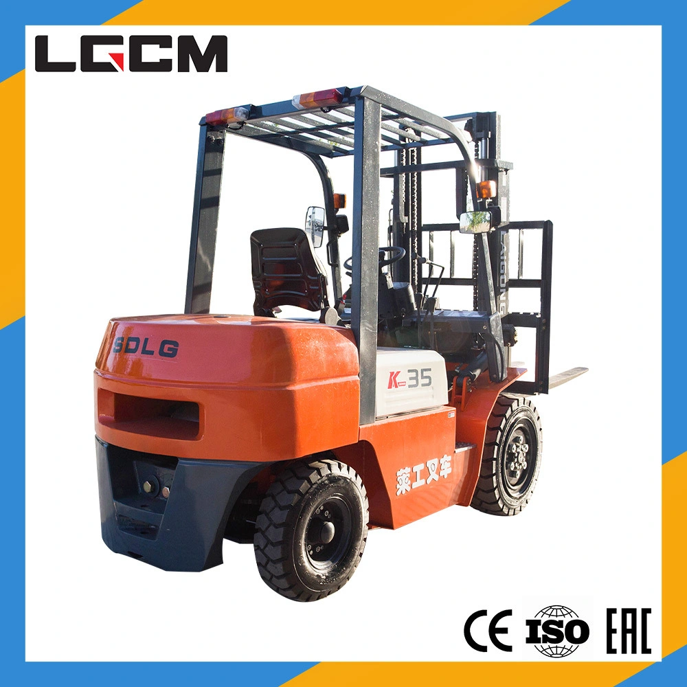 Lgcm Four Wheel Drive Montacargas 3ton/3000kgs Diesel/Gas/LPG/off Road/3m/4.5m/5m/6m All Terrain Balance Forklift with Side Shift, Cabin, Triplex Mast