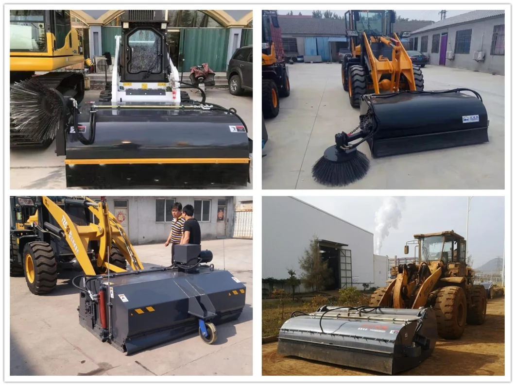 Sweeper Brush Attachment for Mini Wheel Loader Skid Loader