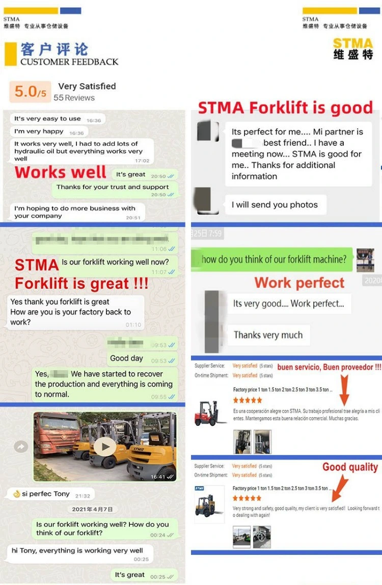 Stma 4tonne 4t Diesel Forklift Truck with Side Shifter and Fork Positioner