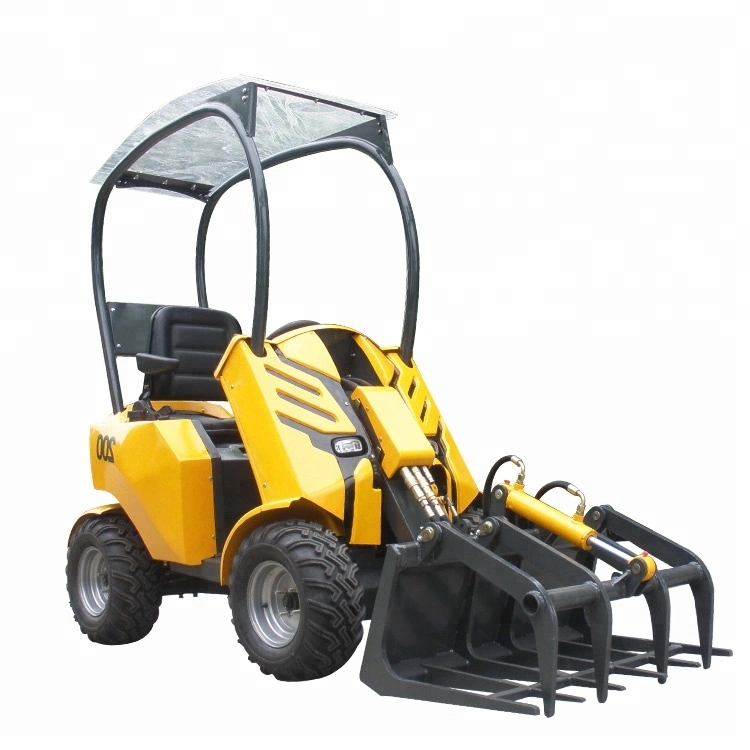 740kg Mini Loaders Hy200 Skid Steer Loader with Grab Road Sweeper Cleaning Loaders with Low Price