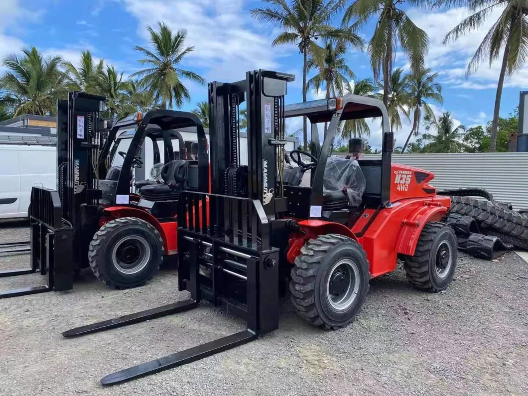 Four Wheel Drive Hydraulic Pallet 2.5ton 3t 3.5t Diesel off-Road All Terrain Rough Terrain Forklift with Xinchai Engine