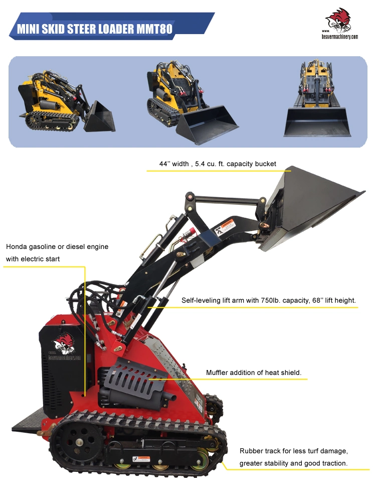 Mini Skid Steer Loader with Bucket and Attachments on Sale