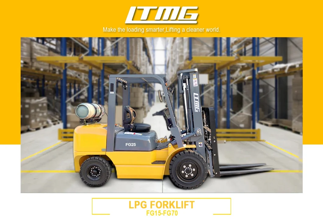 Ltmg Mini 2 Ton 3 Ton 4ton Double Fuel GLP Propane Gas LPG Gasoline Forklift with Cushion Tire