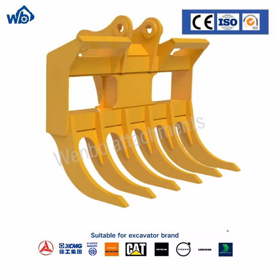 La radice dell'attacco dell'escavatore parte il rastrello dello scarificatore della roccia per Cat336