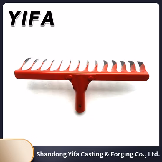 Rastrello da giardino in plastica con asta e manico lungo