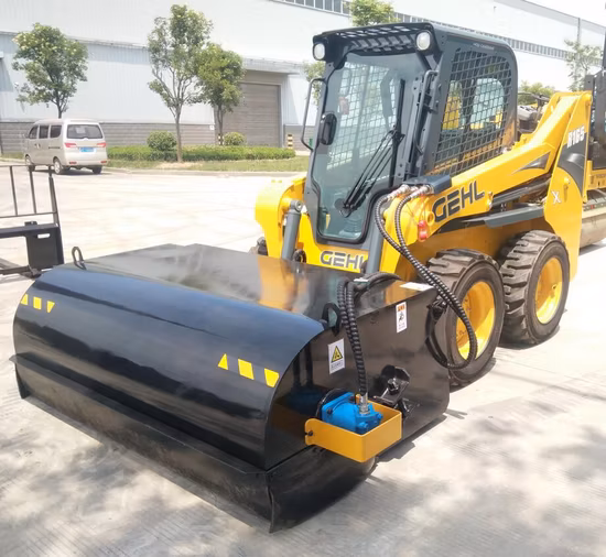 Accessorio spazzola spazzante per mini pale gommate e minipale