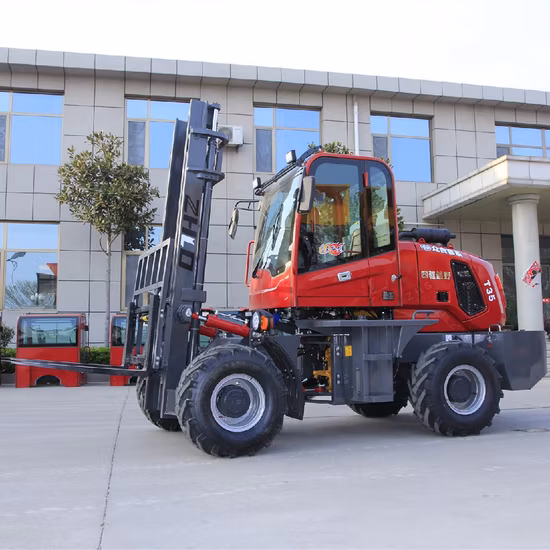 Quattro ruote 1,5 tonnellate 2 tonnellate 3 tonnellate 4 tonnellate 5 tonnellate 10 tonnellate 3m 5m 6m Carrello elevatore a forcale per tutti i terreni diesel elettrico alimentato a batteria GPL con prezzo di fabbrica